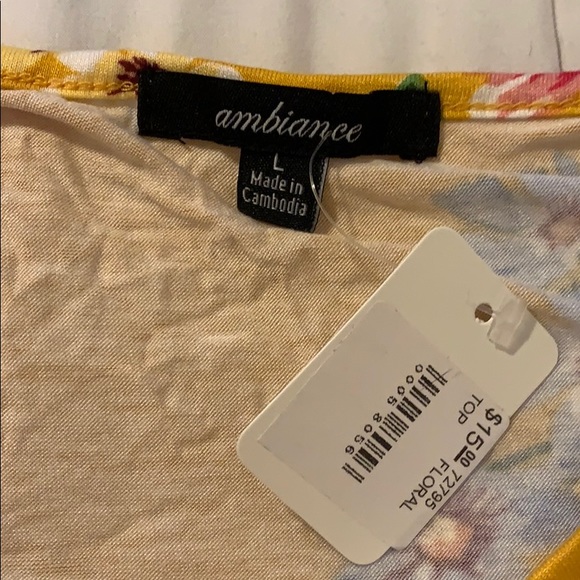 V-neck, flutter sleeve shirt - Picture 2 of 5